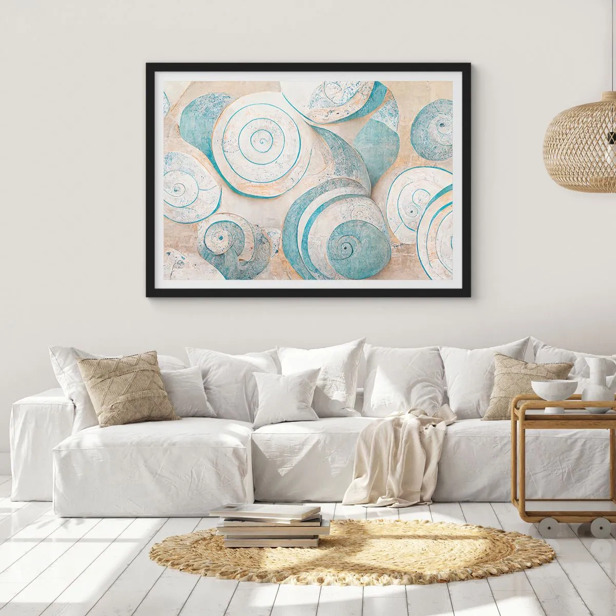 Plagát v čiernom ráme - Čo skrýva mušľa? - 70x50 cm
