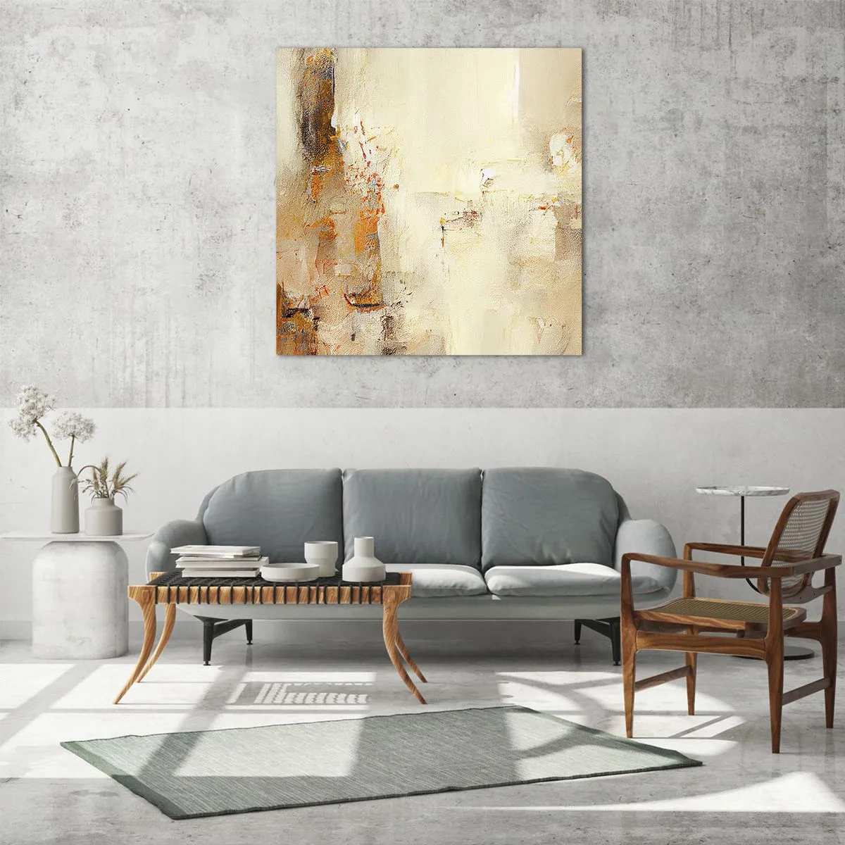 Obraz na skle - Duša jantáru - 40x40 cm