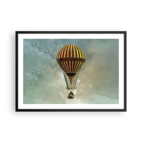 Plagát v čiernom ráme - Priekopnícke lety - 70x50 cm