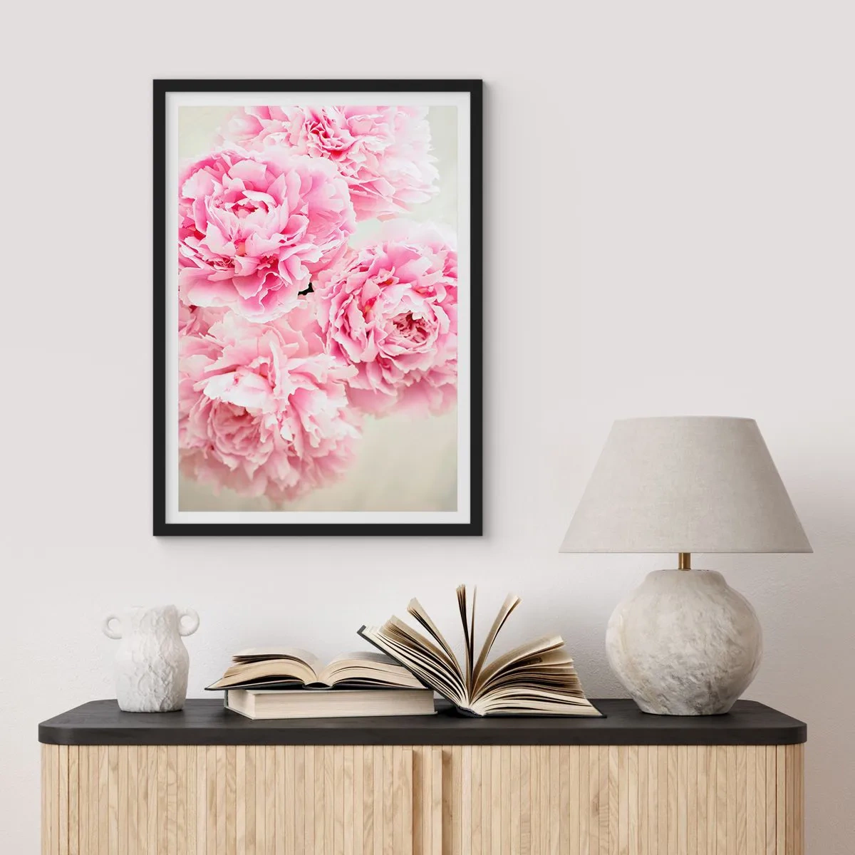 Plagát v čiernom ráme - V ružovom prepychu - 70x100 cm