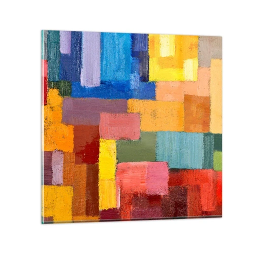 Obraz na skle - Každý iný, všetky farebné - 60x60 cm