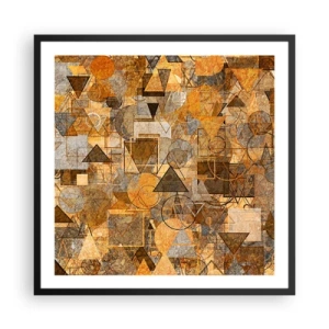 Plagát v čiernom ráme - Svet zachytený do tvaru - 60x60 cm