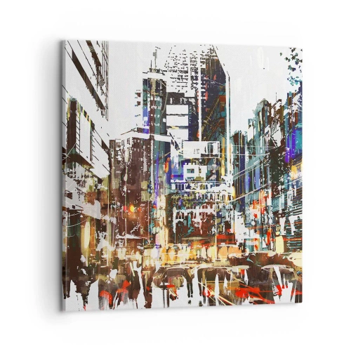 Obraz na plátne - Trblietavé mesto - 60x60 cm