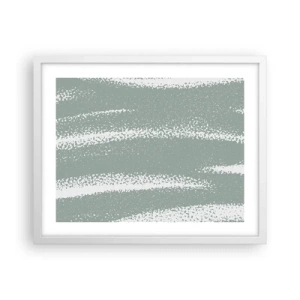 Plagát v bielom ráme - Abstrakcia v zimnom štýle - 50x40 cm