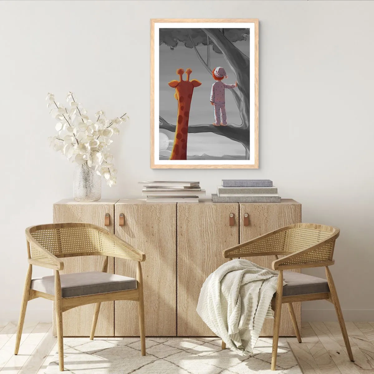 Plagát v ráme zo svetlého duba - To sa naozaj deje - 40x50 cm