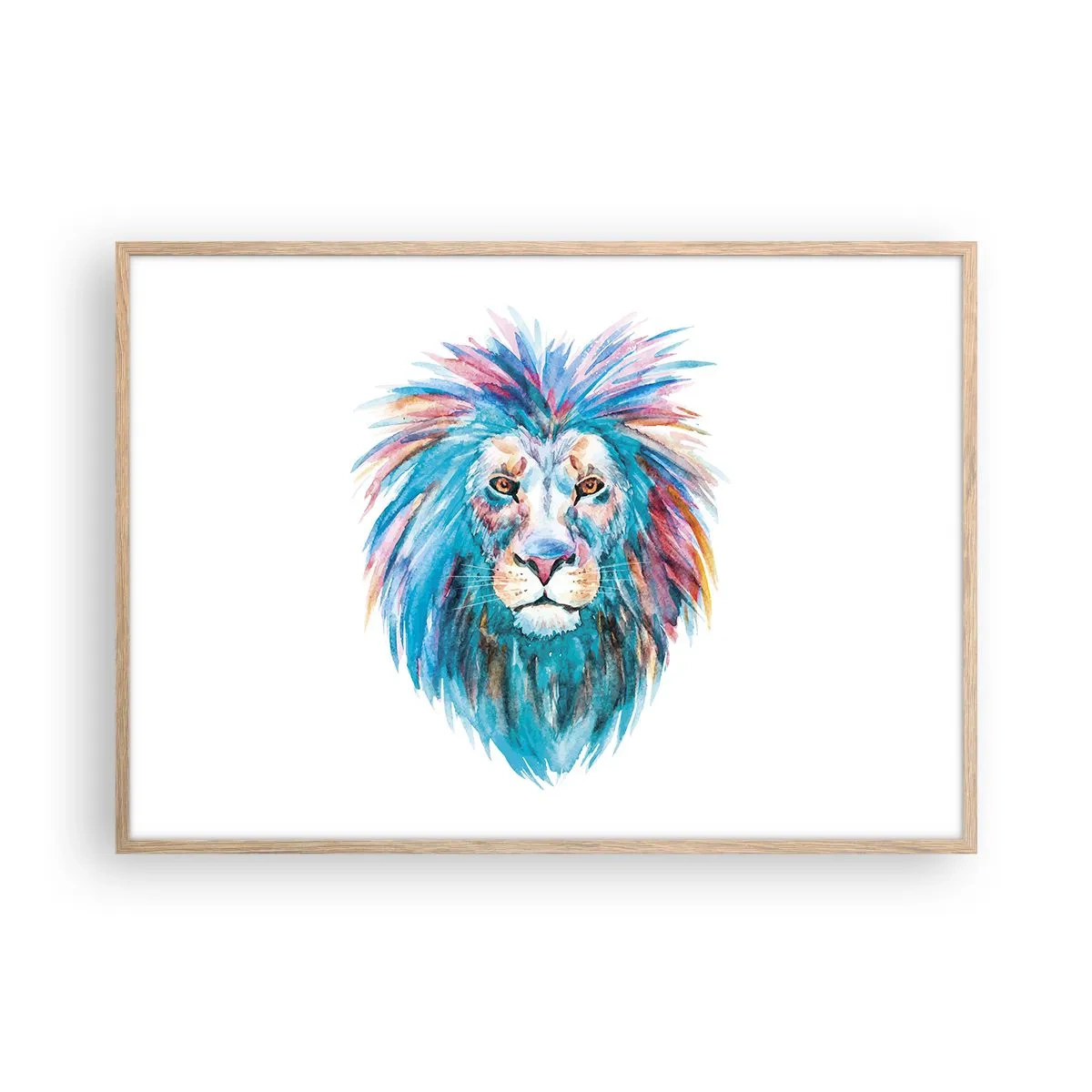 Plagát v ráme zo svetlého duba - Elektrizujúca aura - 100x70 cm