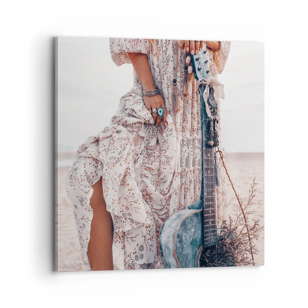 Obraz na plátne - Kvetinové deti na ceste - 70x70 cm