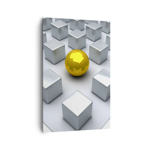 Obraz na plátne - Prečo ja? Geometrická kompozícia - 80x120 cm