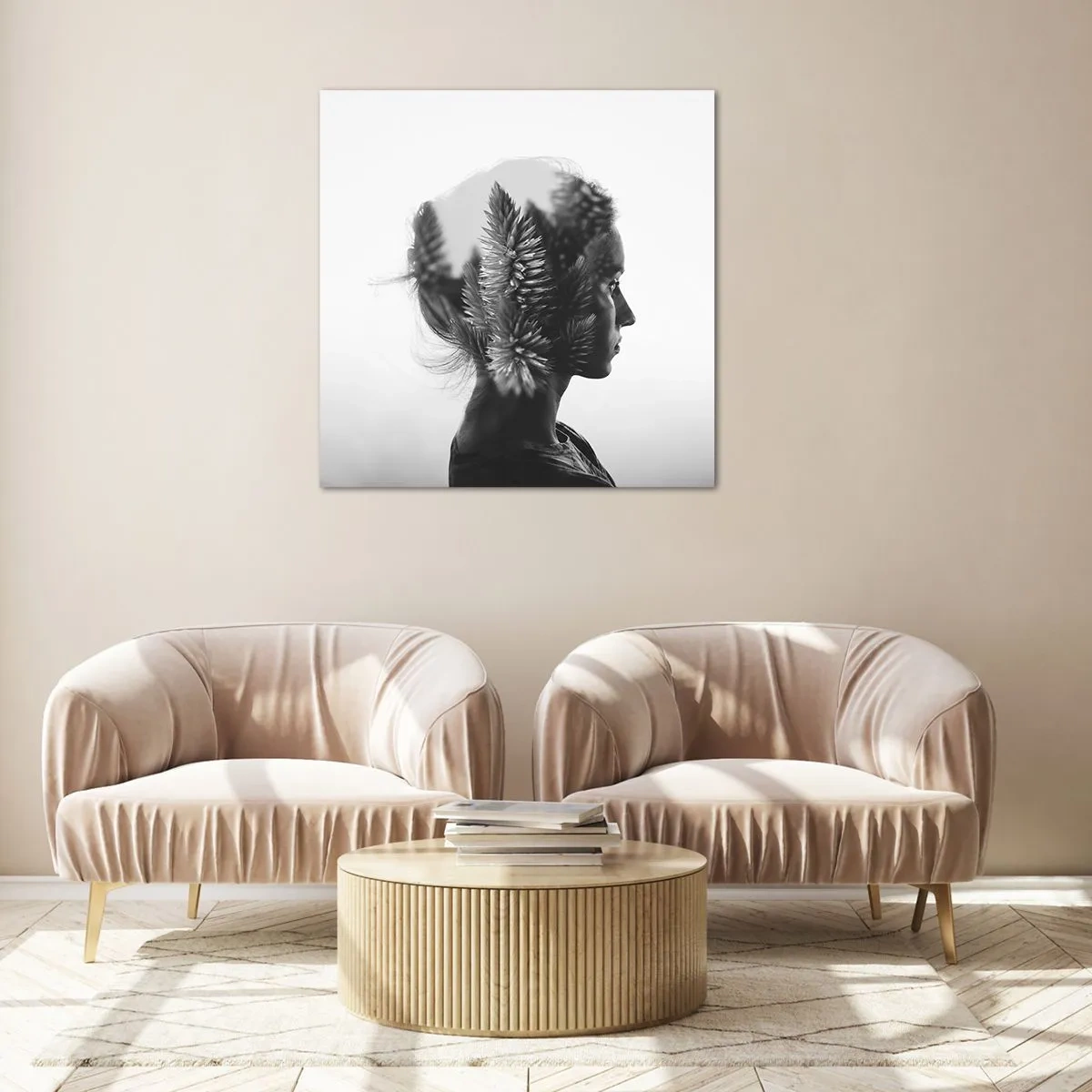 Obraz na skle - Pani borovicového lesa - 40x40 cm