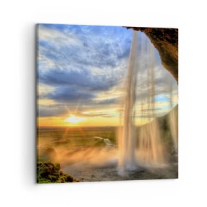 Obraz na plátne - Svet za závojom kvapiek  - 60x60 cm