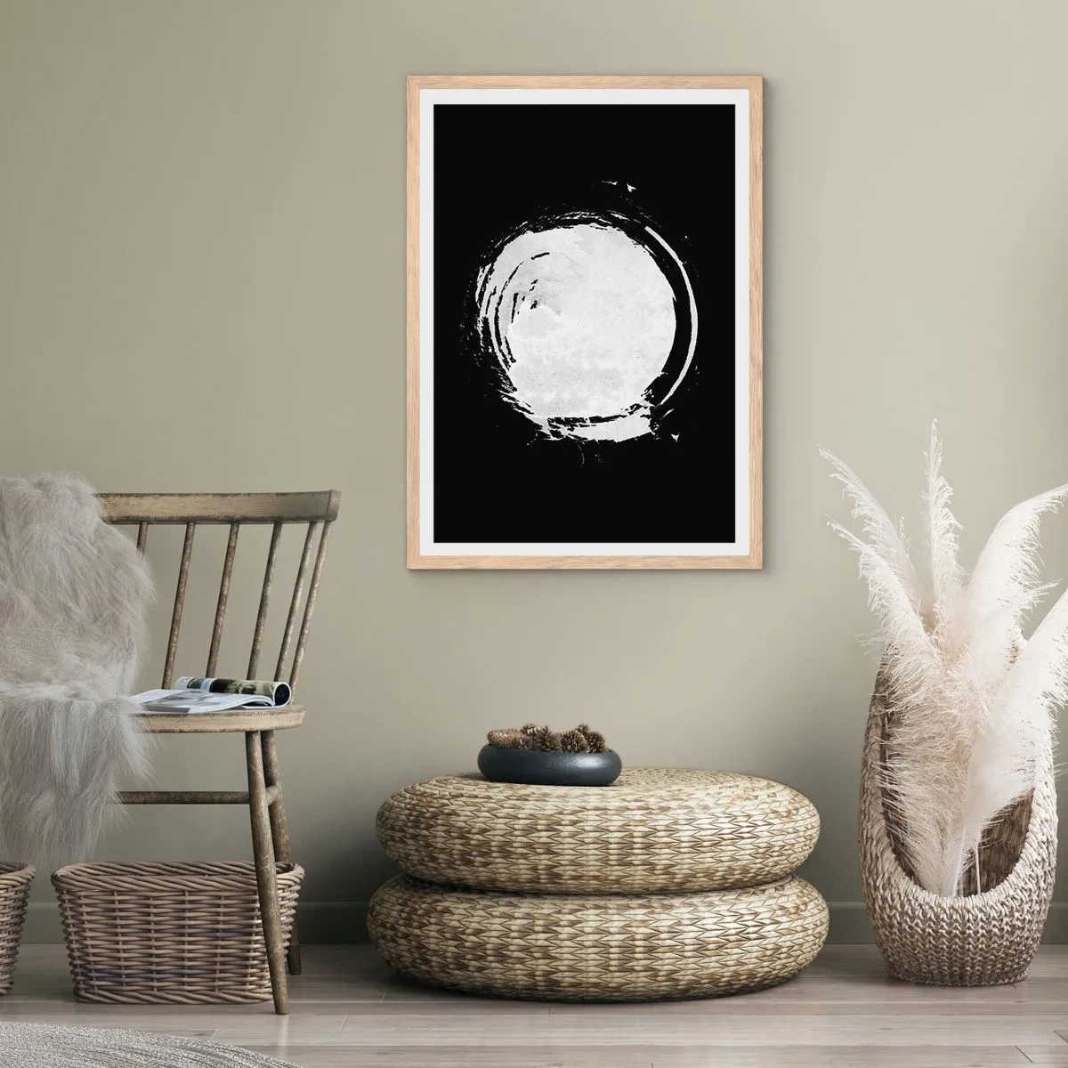 Plagát v ráme zo svetlého duba - Správne riešenie - 40x50 cm