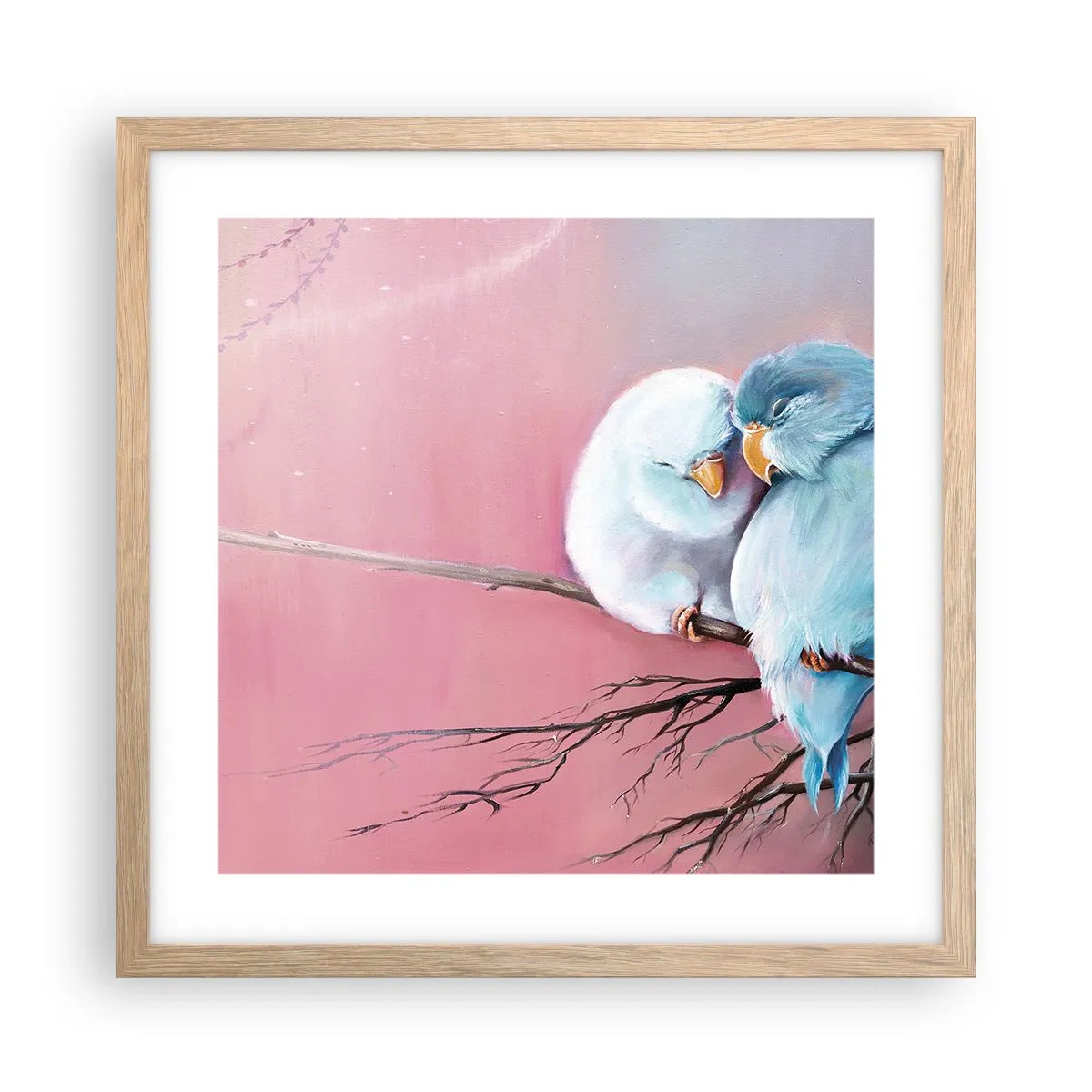 Plagát v ráme zo svetlého duba - Čo k tomu dodať? - 40x40 cm
