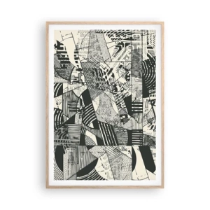 Plagát v ráme zo svetlého duba - Dynamika súčasnosti - 70x100 cm