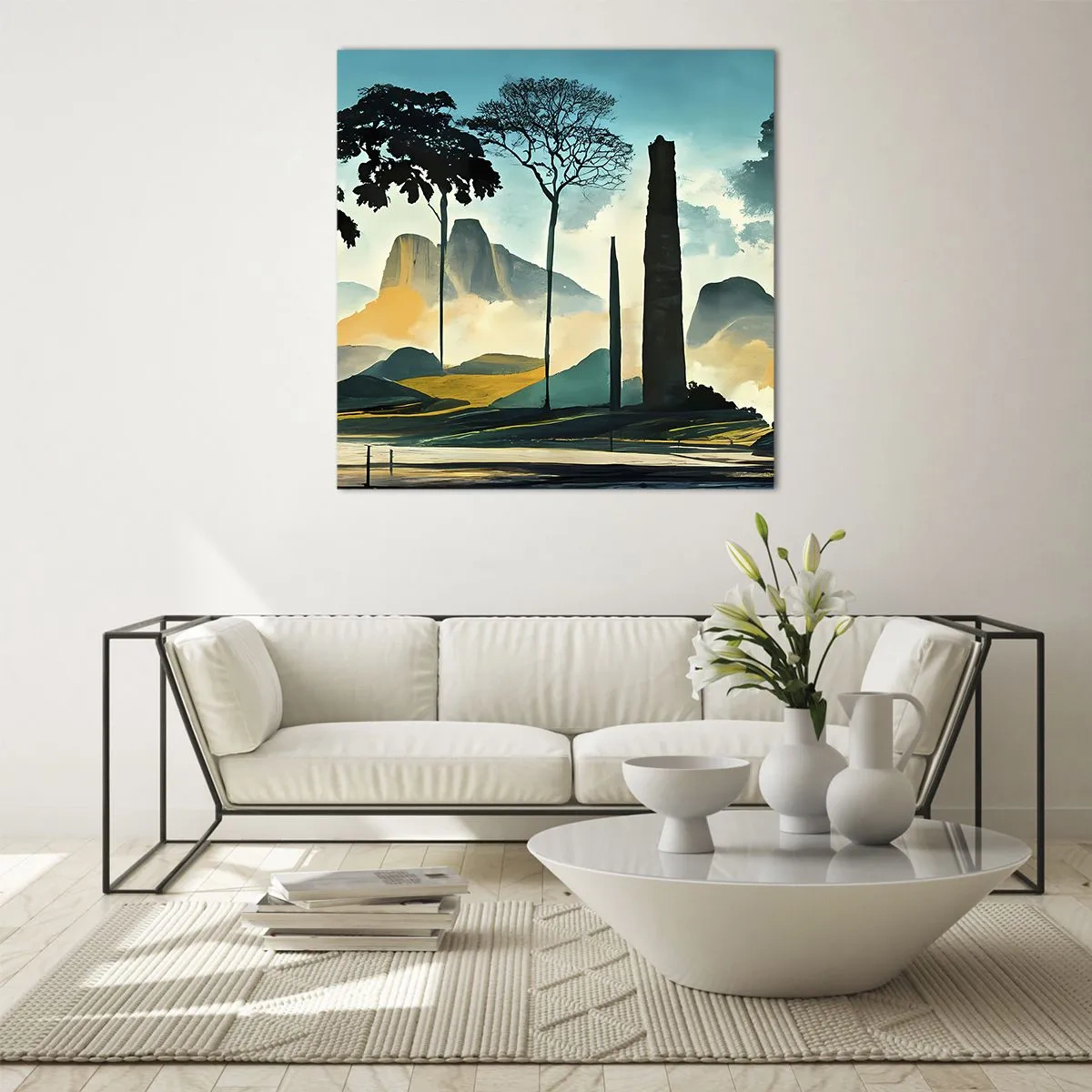 Obraz na skle - Vyššie a vyššie - 70x70 cm