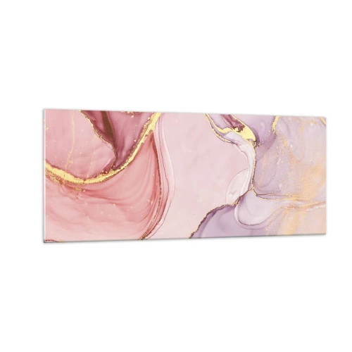 Obraz na skle - Maznanie farieb - 100x40 cm