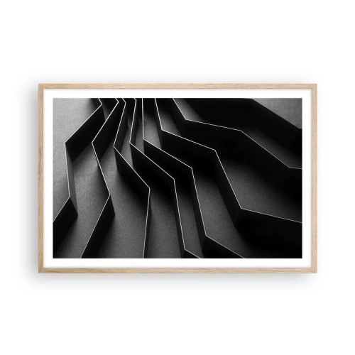Plagát v ráme zo svetlého duba - Priestorový poriadok - 91x61 cm