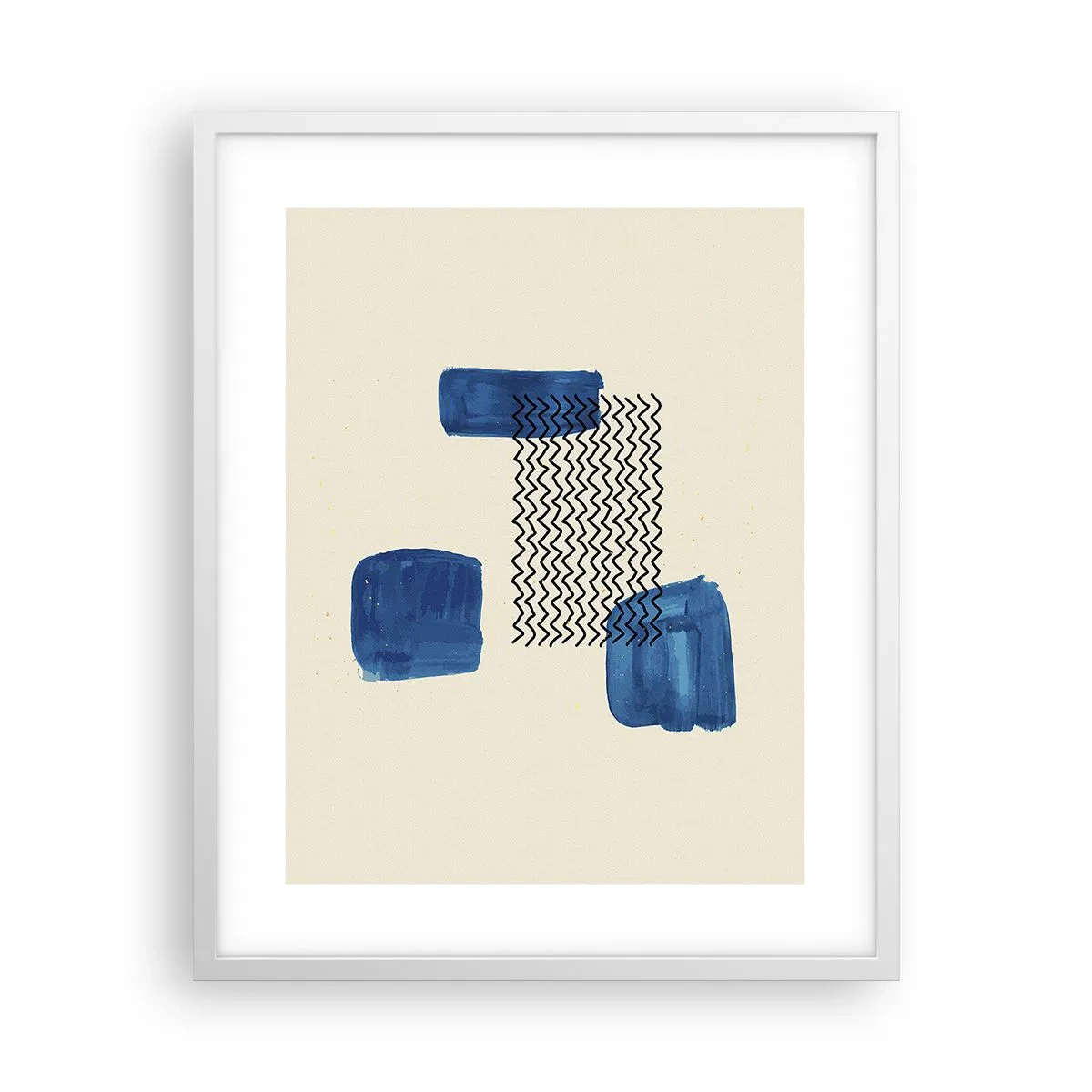 Plagát v bielom ráme - Abstraktné kvarteto - 40x50 cm