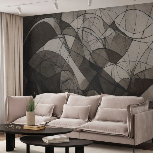 Fototapeta Standard Eco - Organické línie a tvary v zemitých tónoch - 100x70cm - Obeh farieb Zeme - Moderná nástenná dekorácia do obývacej izby a spálne ARTTOR