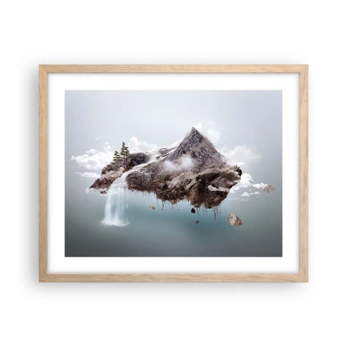 Plagát v ráme zo svetlého duba - Pohľad surrealistu - 50x40 cm