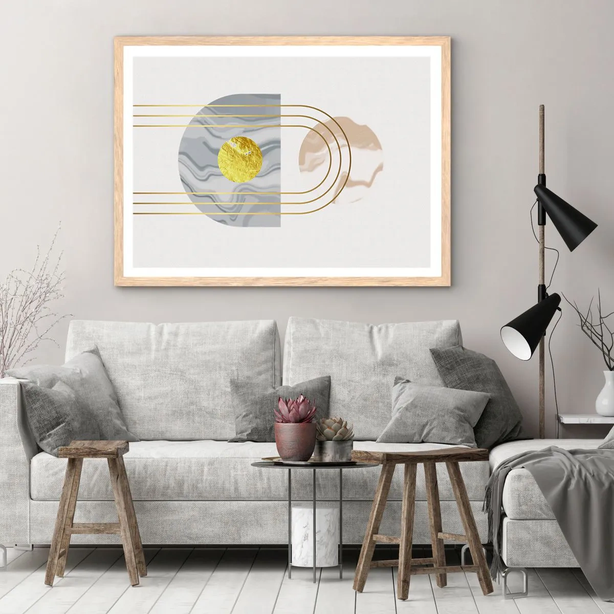 Plagát v ráme zo svetlého duba - Jas a žiarivosť - 50x40 cm