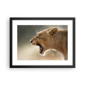 Plagát v čiernom ráme - Snaž sa nepočúvať - 40x30 cm