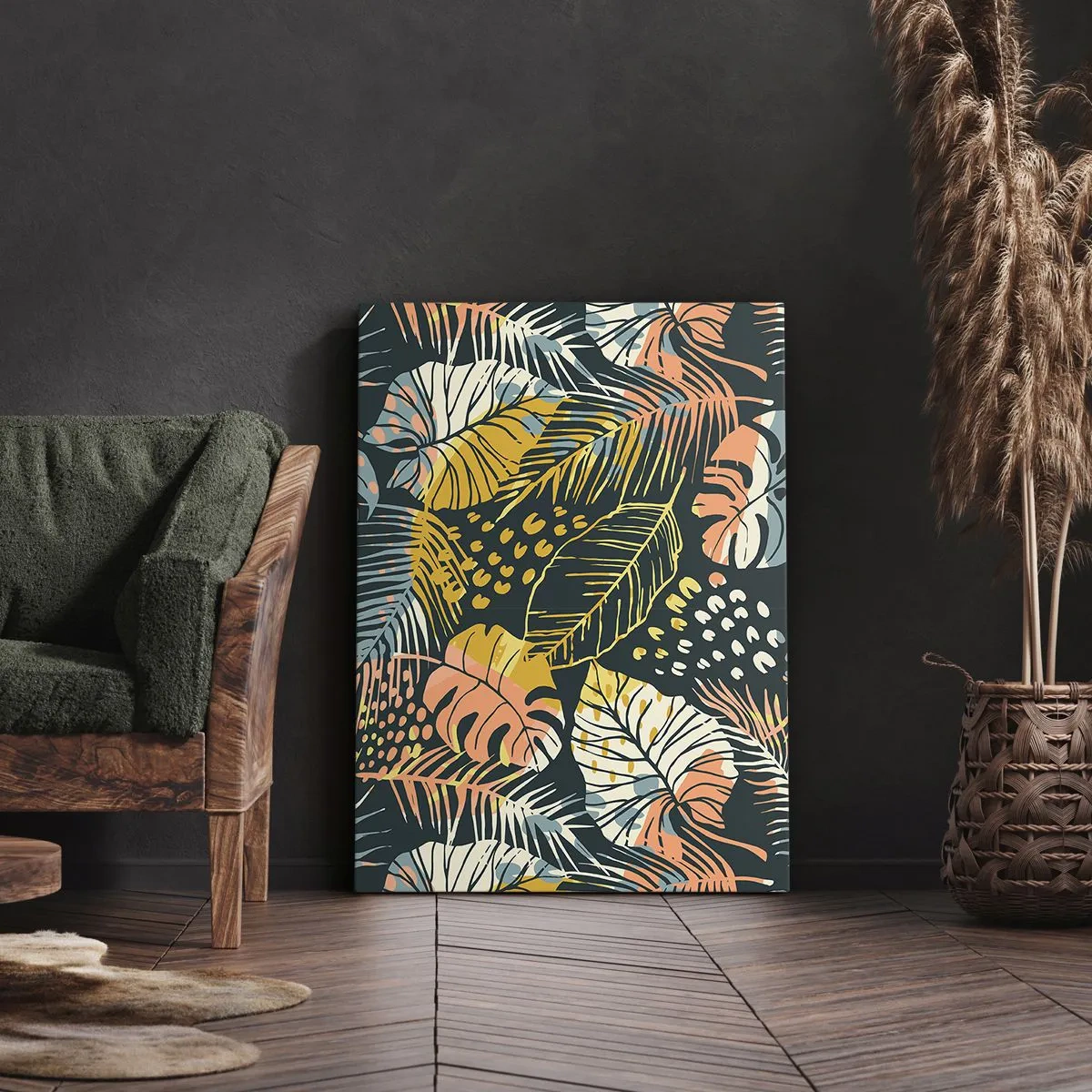 Obraz na plátne - Listová fantázia - 50x70 cm