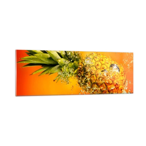 Obraz na skle - Tropická šťavnatá sviežosť - 90x30 cm