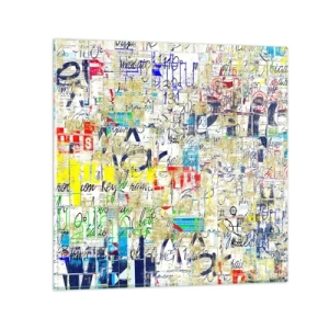 Obraz na skle - Proste poteší oči - 60x60 cm