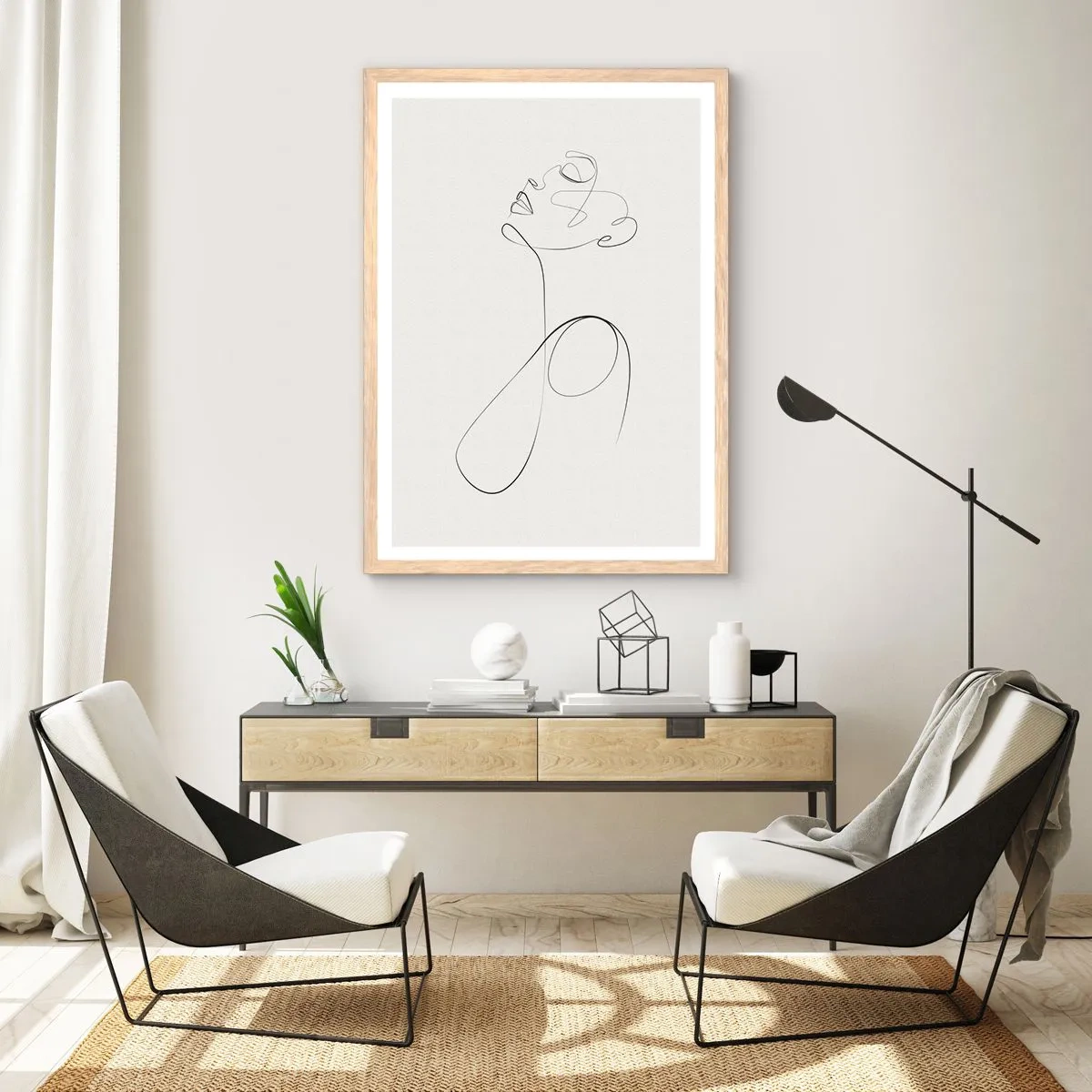 Plagát v ráme zo svetlého duba - Zamotaná v snoch - 61x91 cm