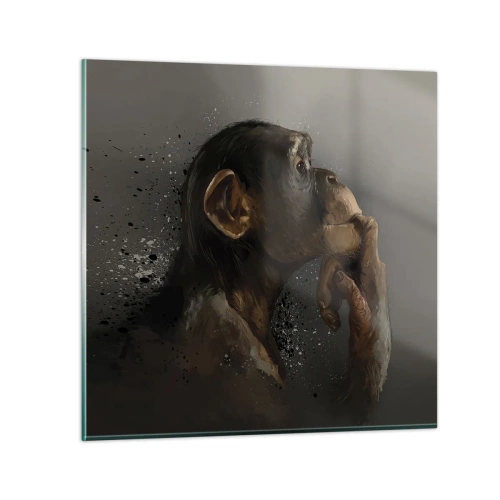 Obraz na skle - Určite mysliteľ - 60x60 cm