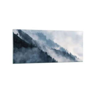 Obraz na skle - Horská mystika - 120x50 cm