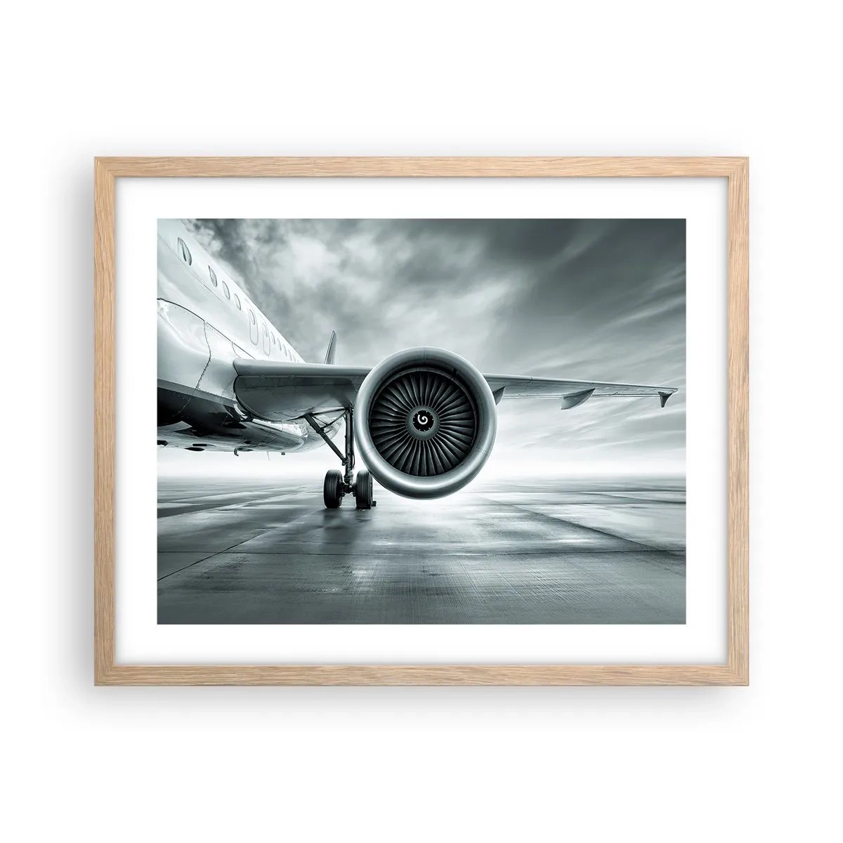 Plagát v ráme zo svetlého duba - Toto je sila! - 50x40 cm