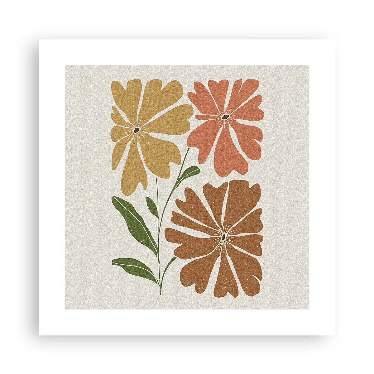 Plagát - Príroda a geometria - 40x40 cm