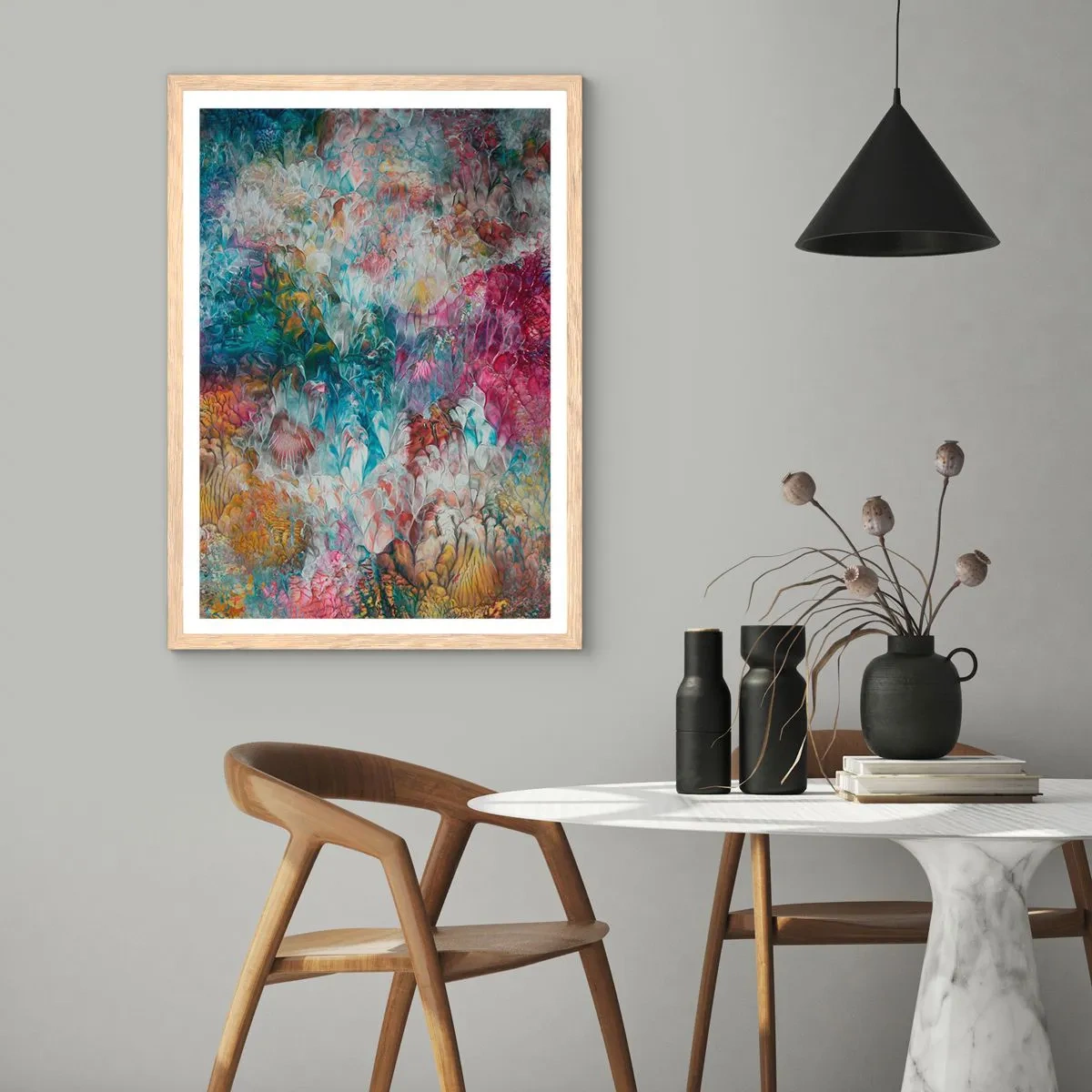 Plagát v ráme zo svetlého duba - V plnom rozkvete - 50x70 cm