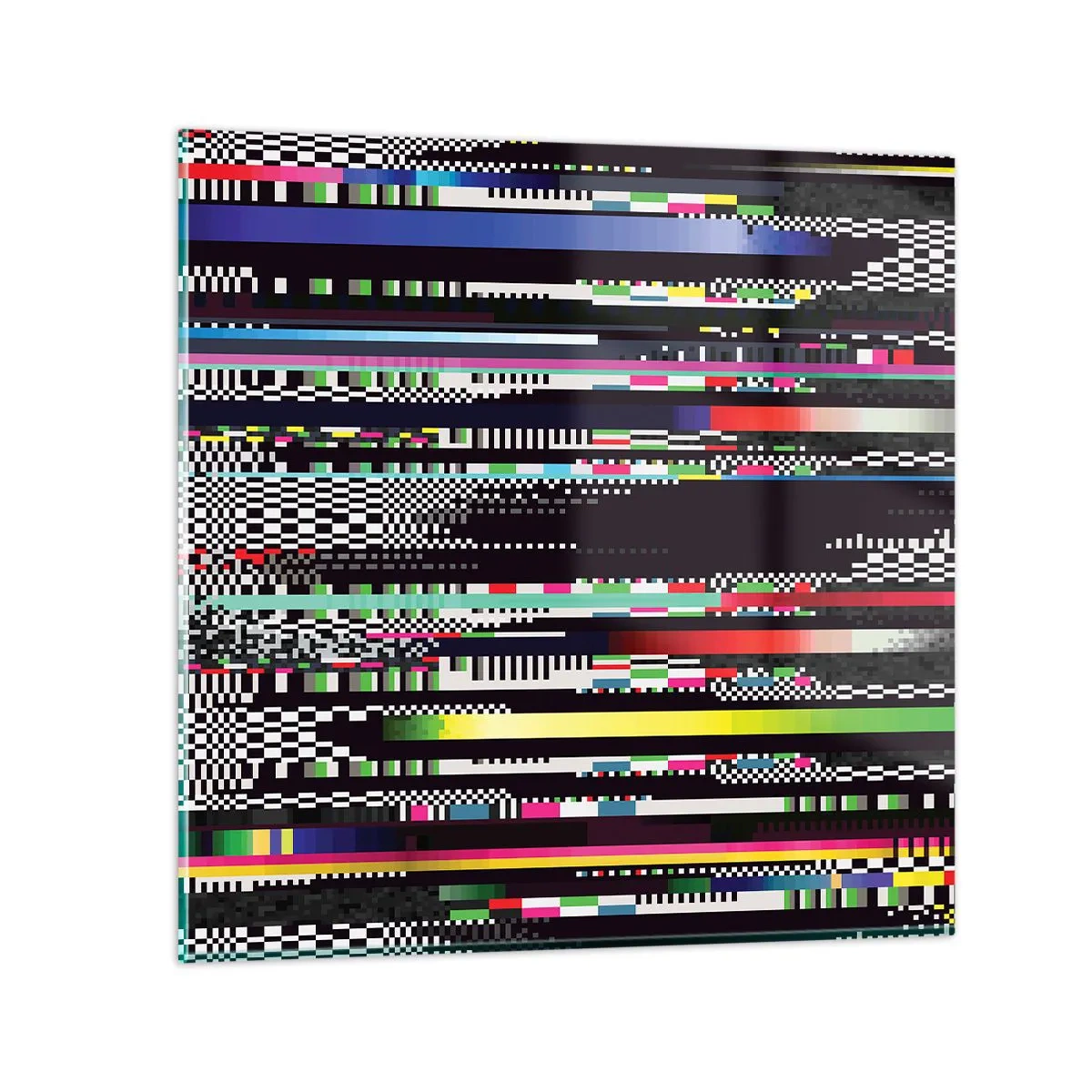 Obraz na skle - Kontrolný obraz skutočnosti - 30x30 cm