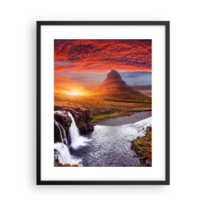 Plagát v čiernom ráme - Pohľad na Stredozem - 40x50 cm