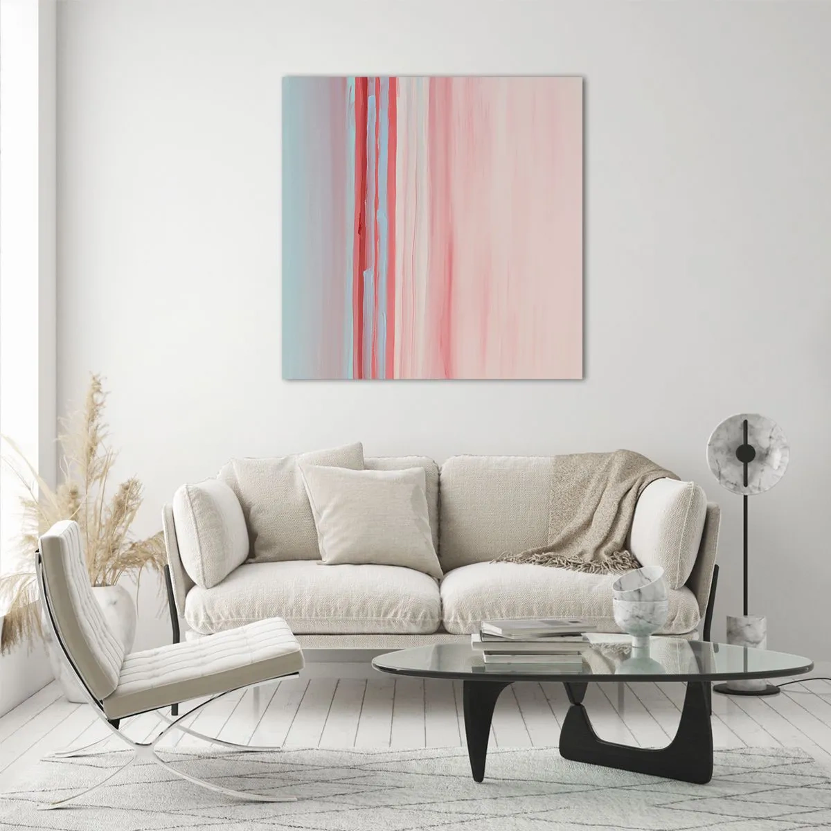 Obraz na skle - Abstrakcia za úsvitu - 70x70 cm