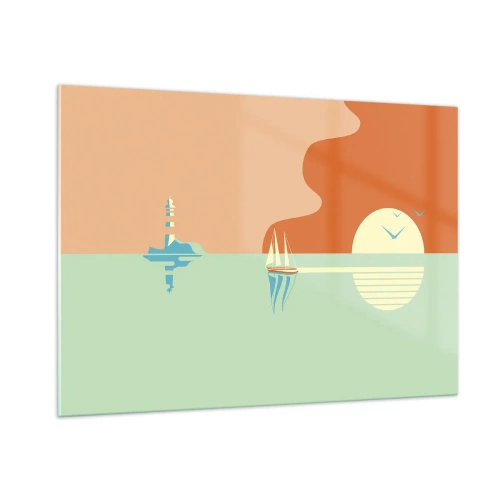 Obraz na skle - Dokonalá morská krajina - 100x70 cm