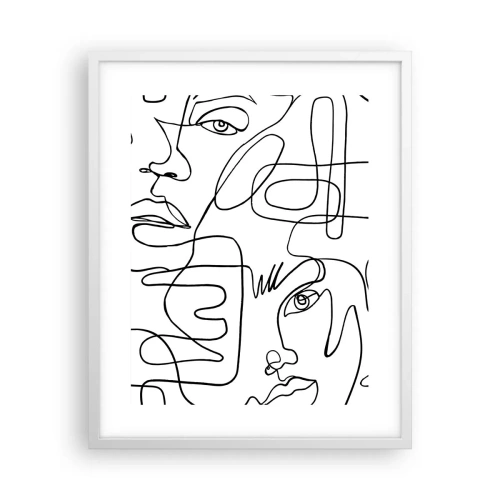 Plagát v bielom ráme - V spletených emóciách - 40x50 cm