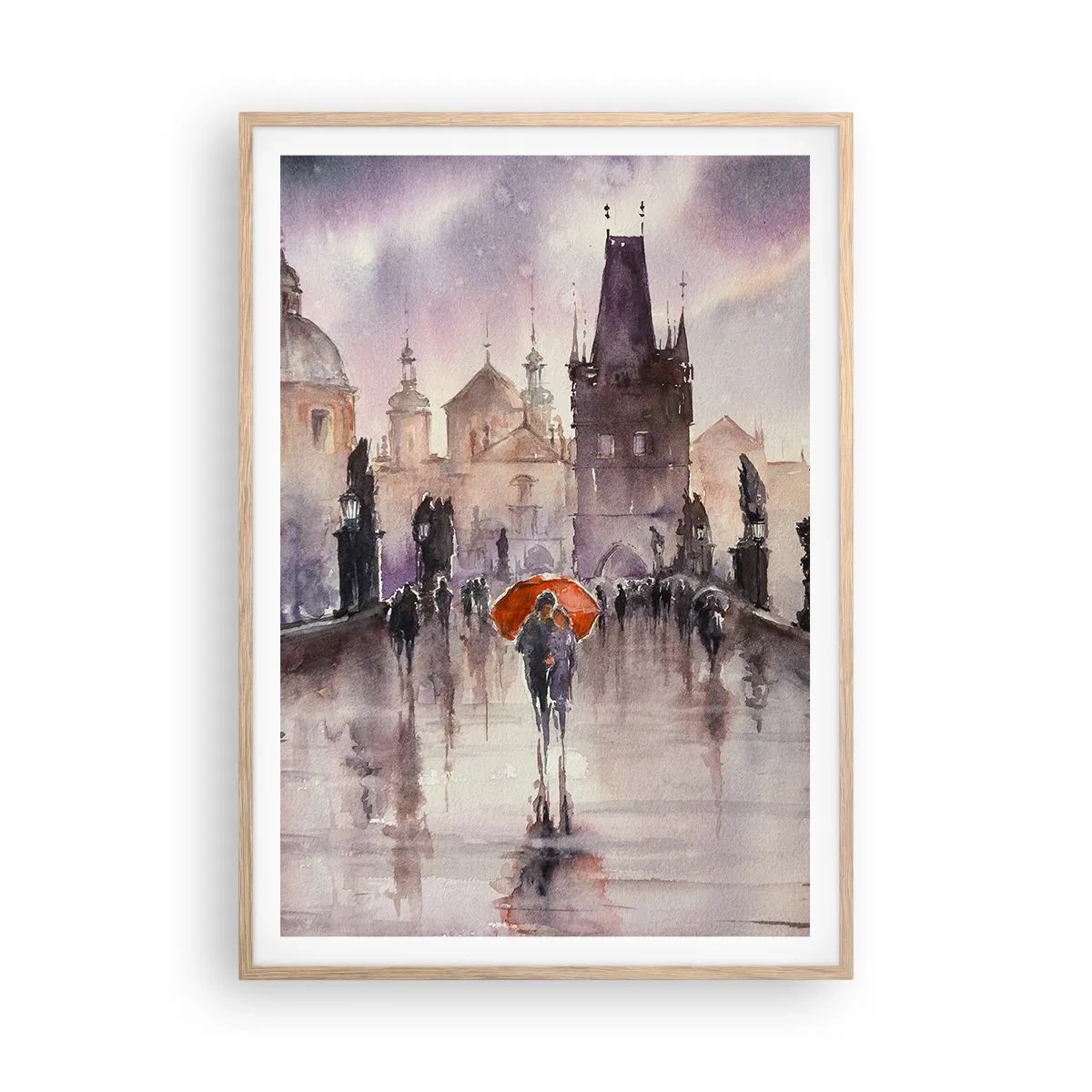 Plagát v ráme zo svetlého duba - Ľudia sa nemenia - 70x100 cm