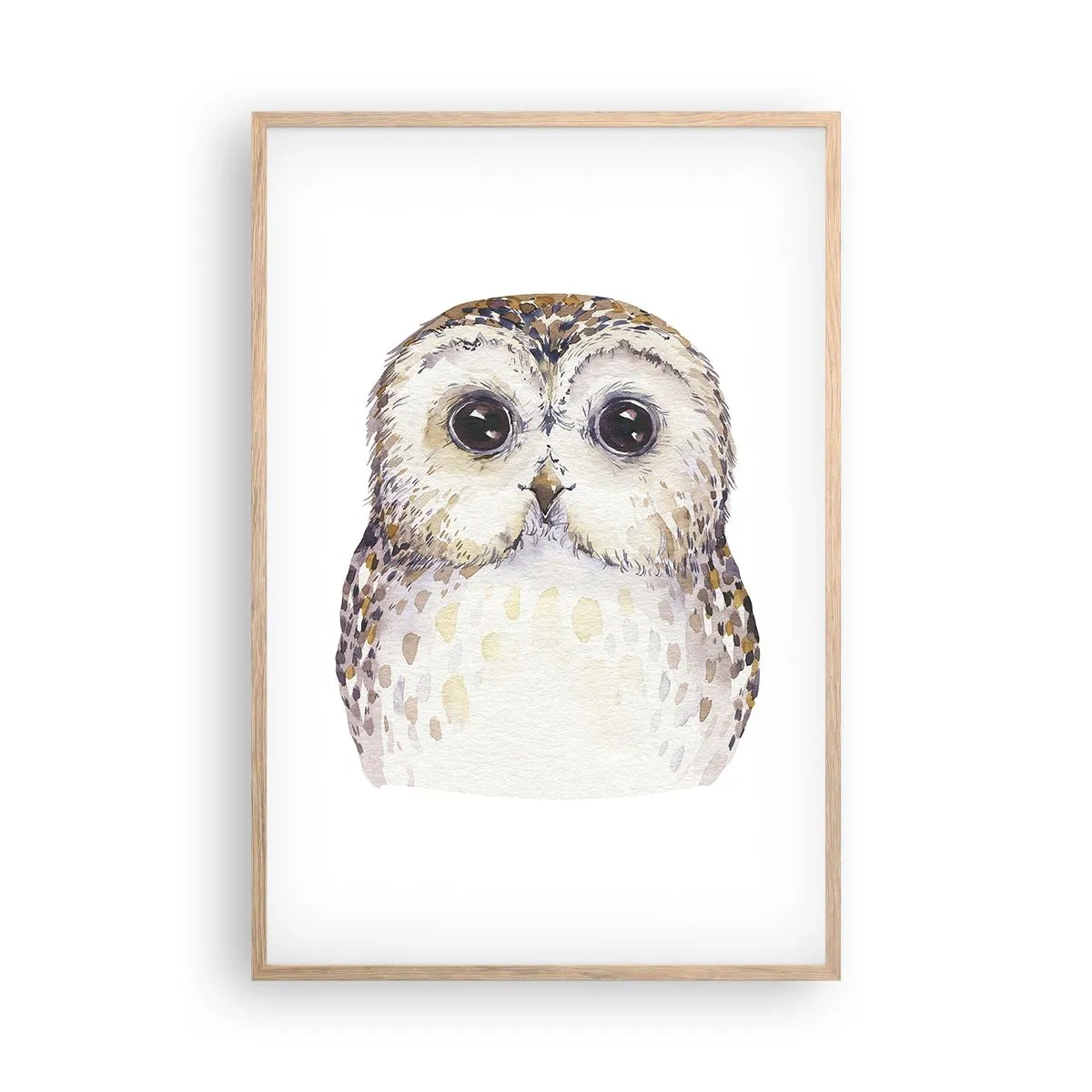 Plagát v ráme zo svetlého duba - Pozri sa mi do očí - 61x91 cm