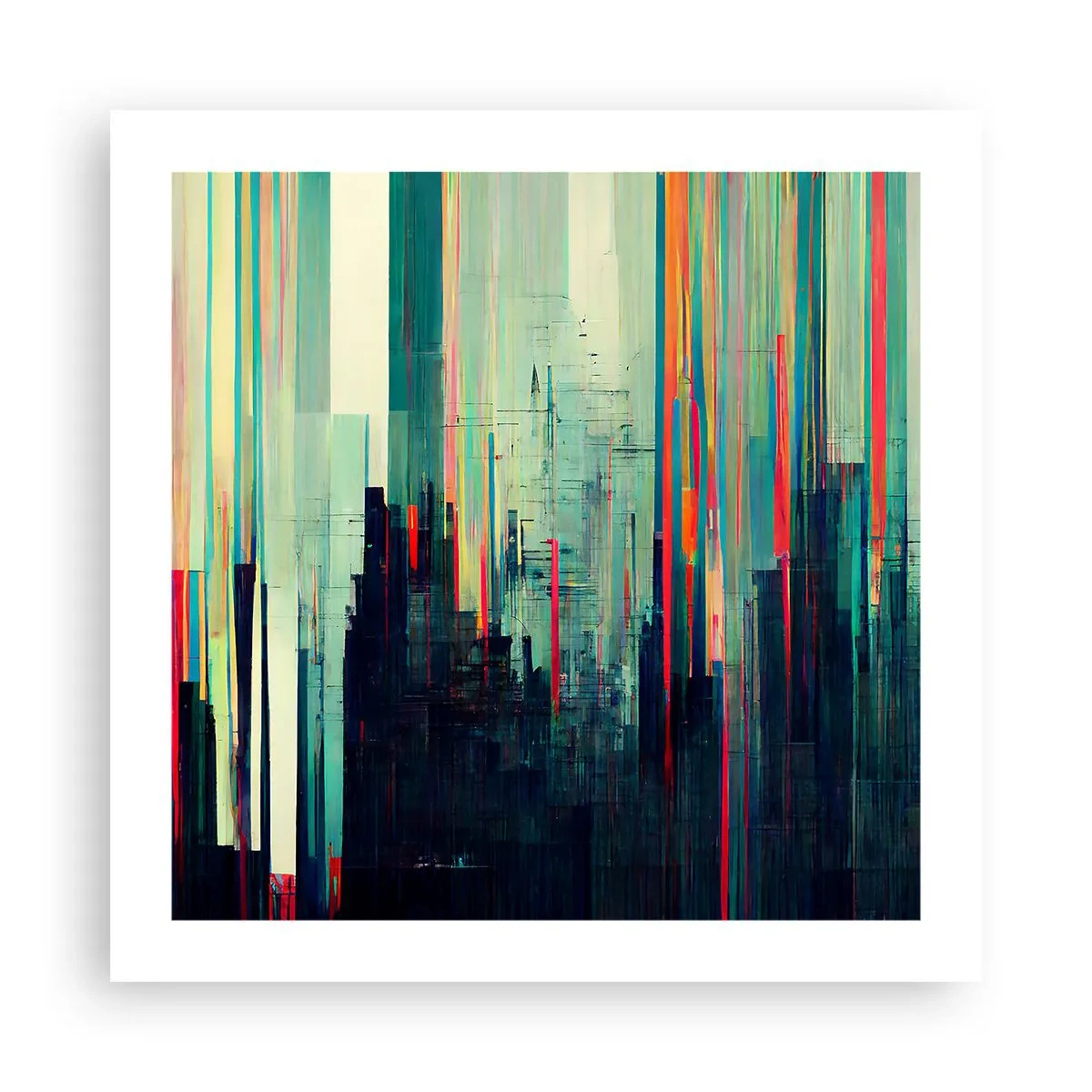 Plagát - Futuristické mesto - 50x50 cm