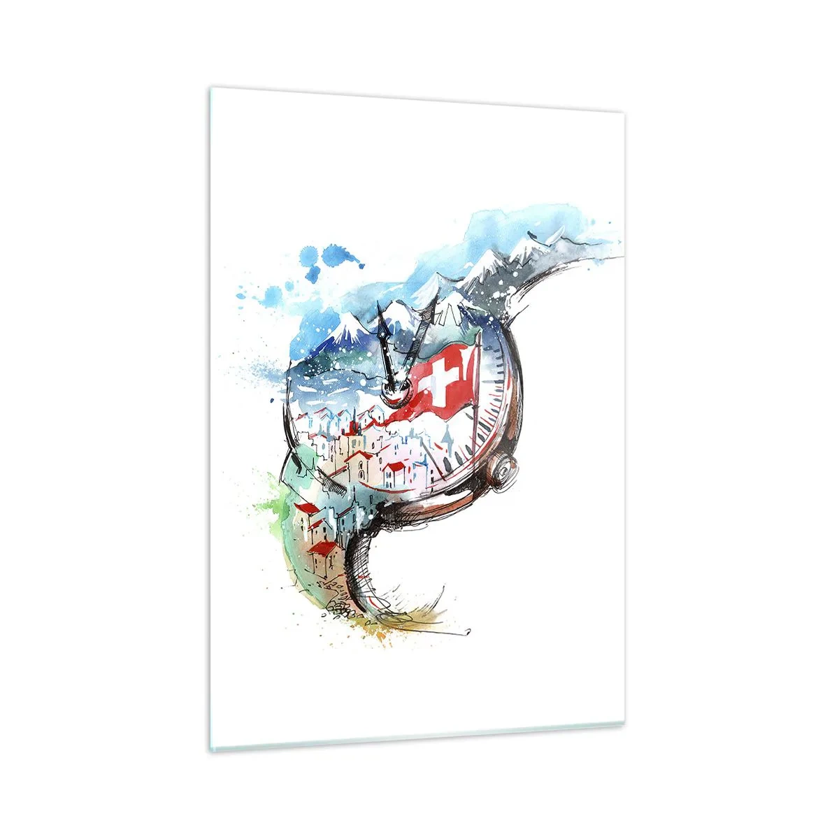 Obraz na skle - Duch Švajčiarska - 50x70 cm