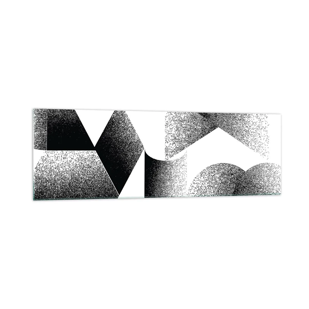 Obraz na skle - Uhly a ovály - 160x50 cm