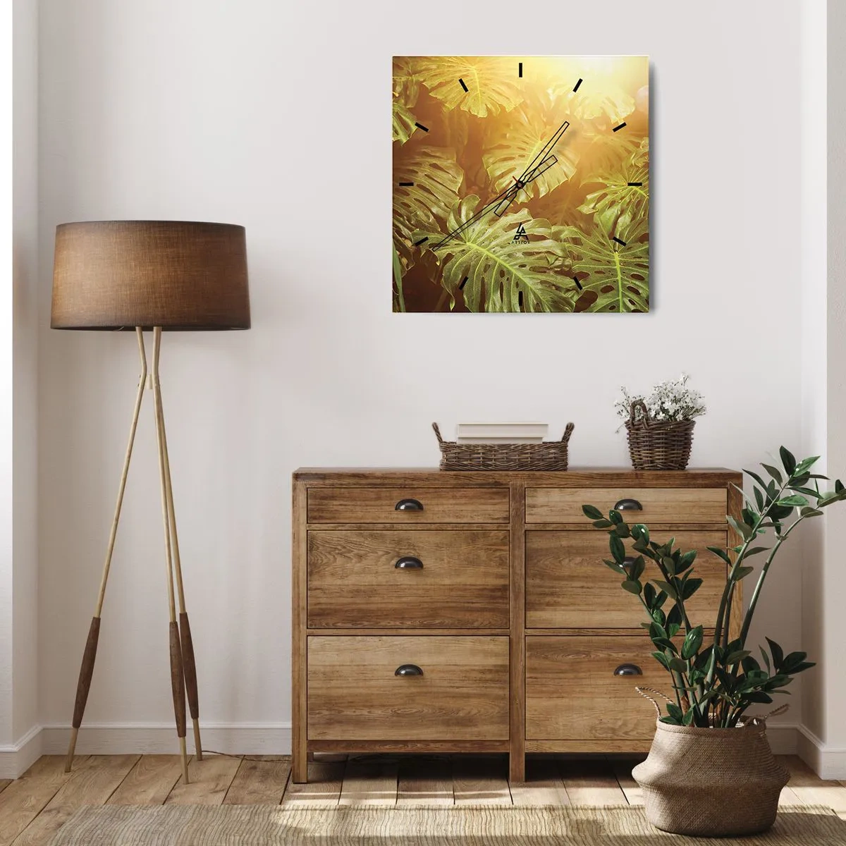 Nástenné hodiny - Vstúpiť do zelene… - 30x30 cm