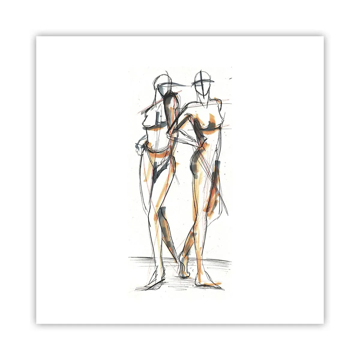 Plagát - Štúdia šarmu - 60x60 cm