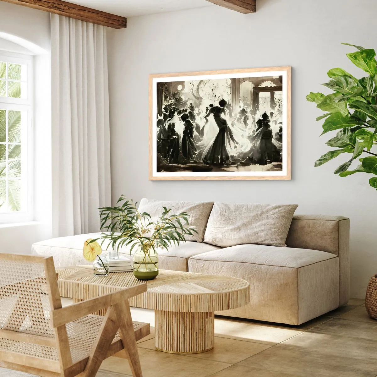 Plagát v ráme zo svetlého duba - Veľká maškaráda - 91x61 cm