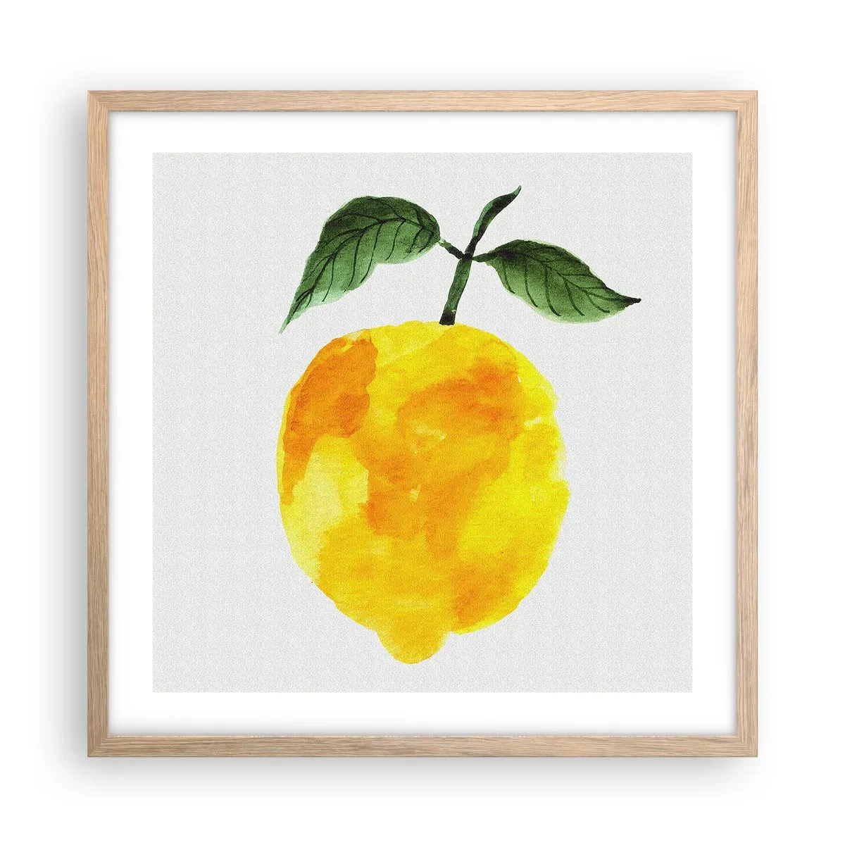 Plagát v ráme zo svetlého duba - Ako spoznať chuť slnka - 50x50 cm