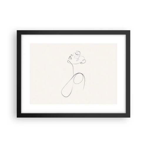 Plagát v čiernom ráme - Zamotaná v snoch - 40x30 cm