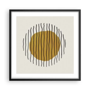 Plagát v čiernom ráme - Abstrakcia kmitajúca žiarom - 50x50 cm